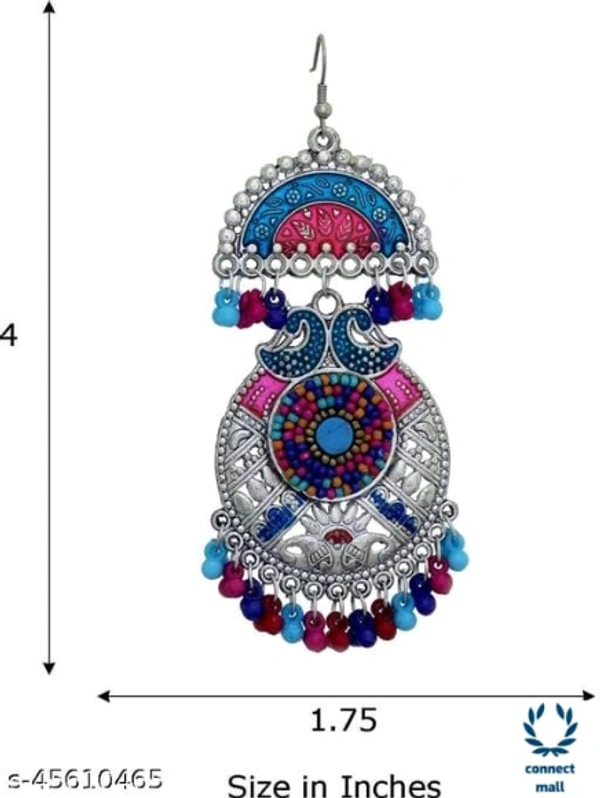 MINAKARI EARRING HIGH QUALITY - Adjustable, Pink, Alloy